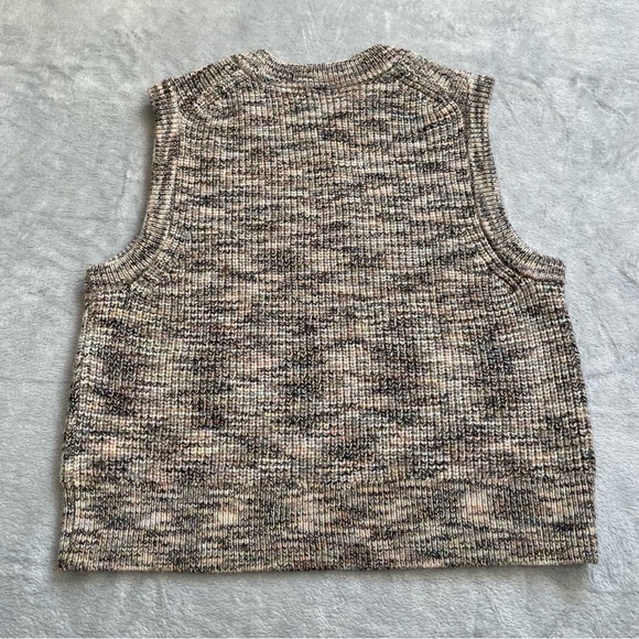 Madewell Sweater Vest Medium Space Dyed Boulder Crop Riverside Marl - Picture 6 of 6